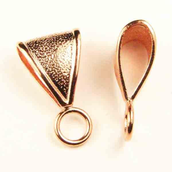 Bright Copper Plate Bail with Loop 17x10