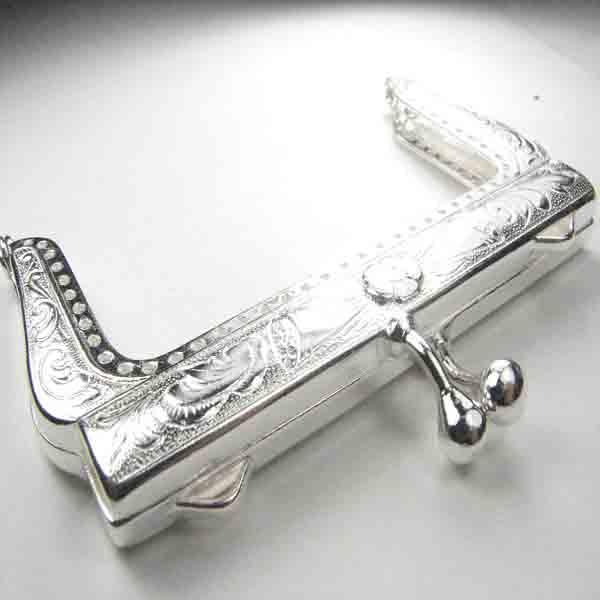 Brite Silver 2.75 inch Handbag Frame