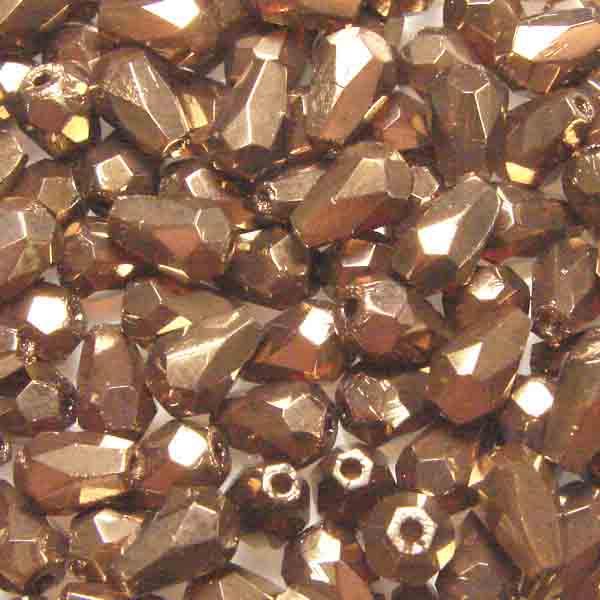 Bronze 7X5MM Fire Polish Tear