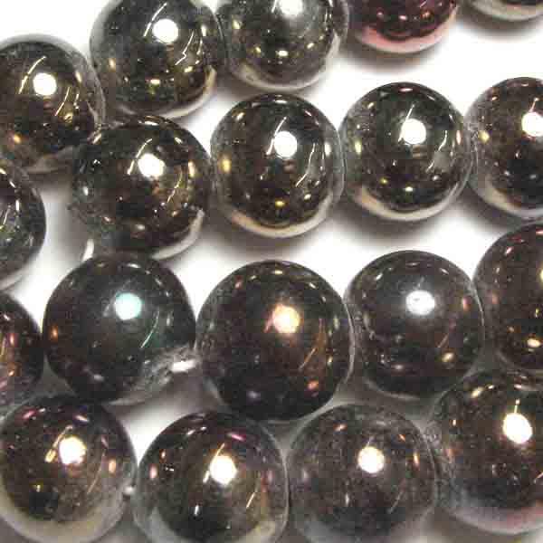 Bronzy Iris 15MM Round Druk Ball