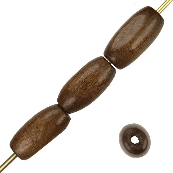 Brown 15x7MM Oval With 2.5MM Hole