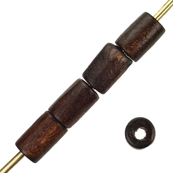 Brown 8x4MM Cylinder Tube With 2MM Hole