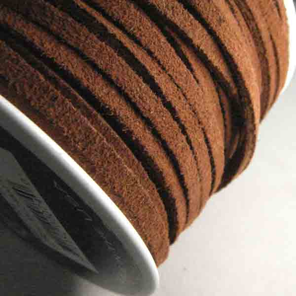 Brown (Cafe) 3/32 Inch Suede Lacing Cord