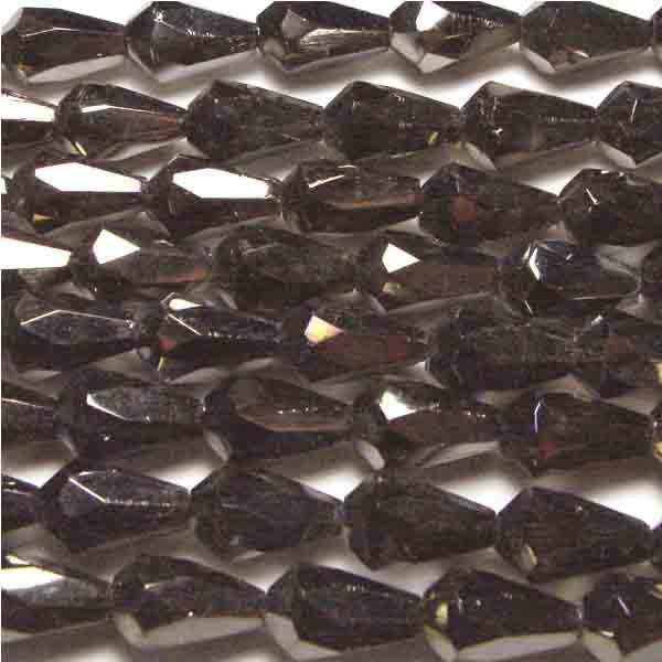 Brown Iris 12x8MM Fire Polish Tear