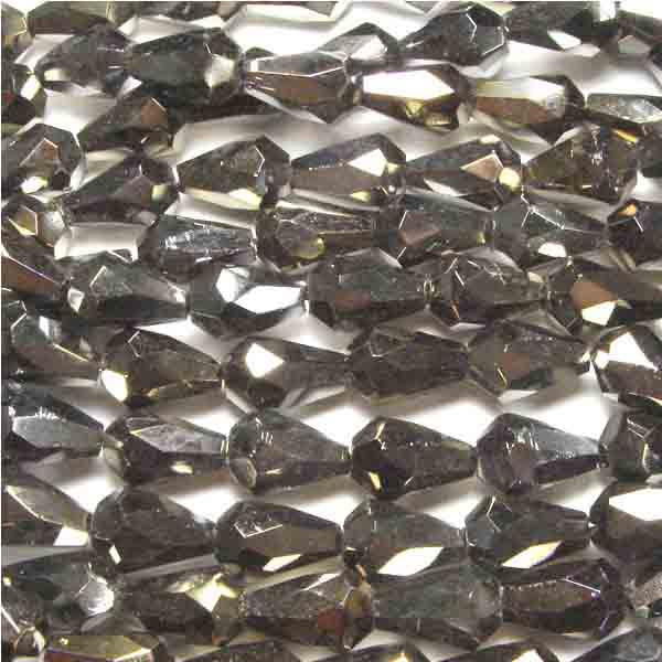 Brown Iris Fire Polish Tear 10x7MM