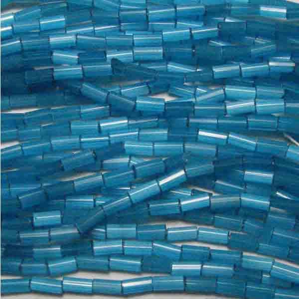 Blue Turquoise Satin Size 2 4.5x2MM Bugle Bead