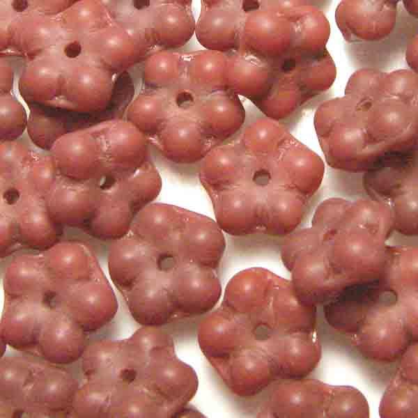 Burgundy 9X4MM Flower Rondelle