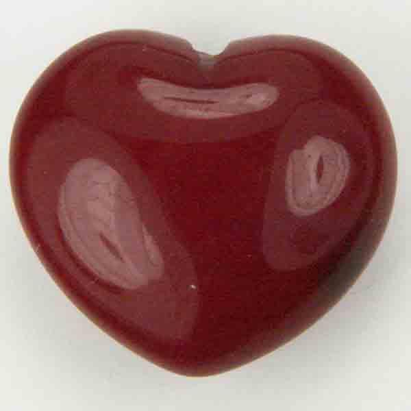 Burgundy Top Hole Puffed Heart