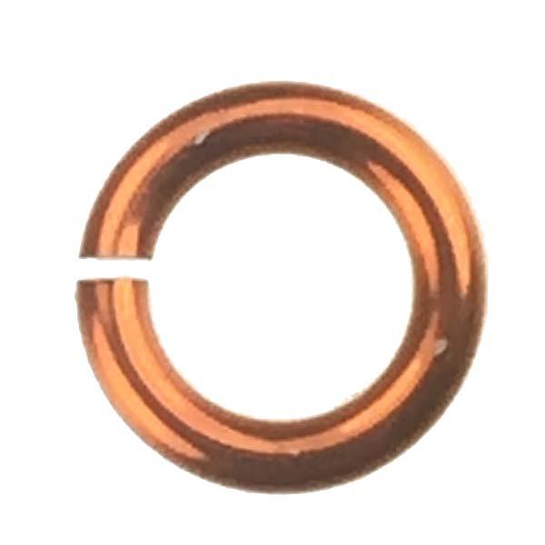 Burnt Orange 18 gauge 6.5MM OD Open Anodized Aluminum Jump Ring