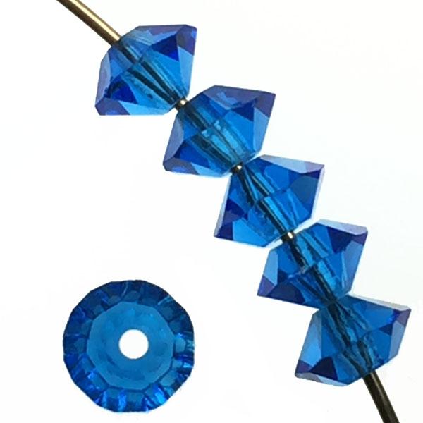 Capri 5x3MM Machine Cut Flattened Bicone Spaecer Bead
