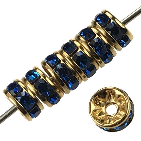 Capri Gold 5MM Swarovski Rhinestone Rondelle