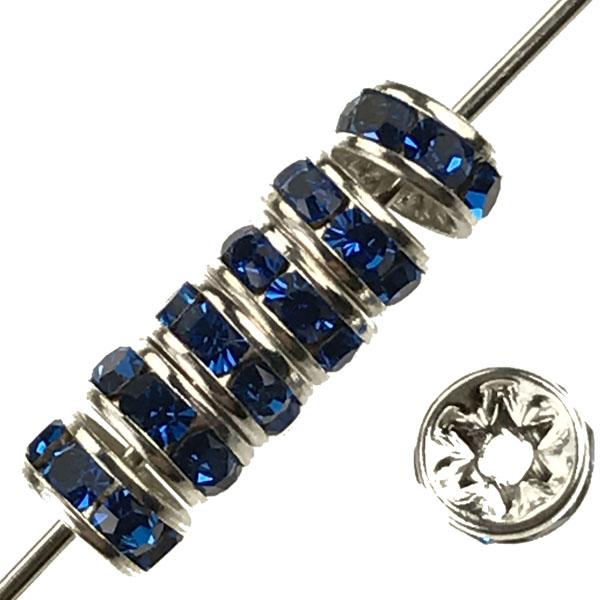 Capri Silver 5MM Swarovski Rhinestone Rondelle