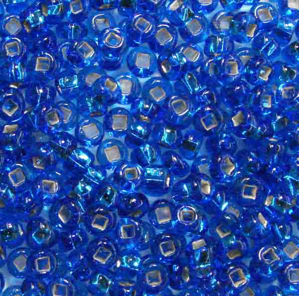 Capri Silver Lined 6/0 Seed Bead