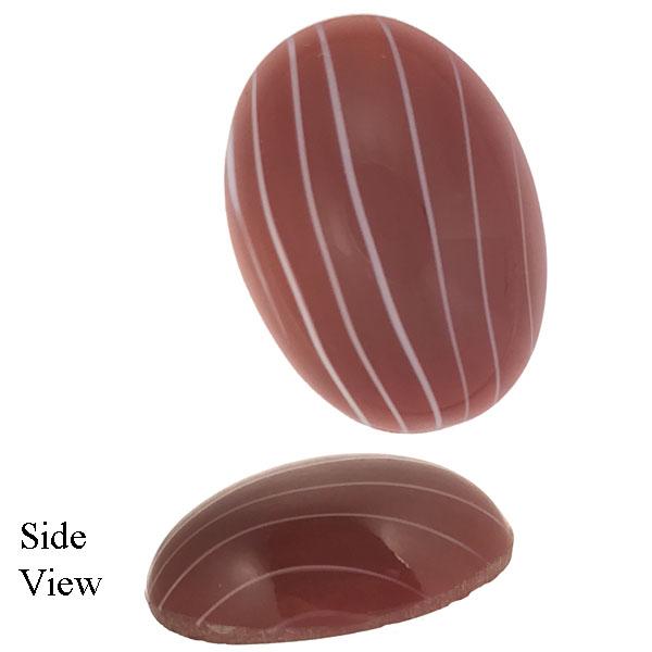 Carnelian 30X22MM Striated Cabochon