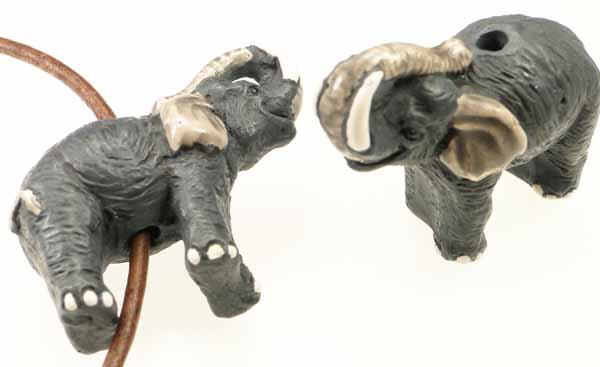 Ceramic Elephant Bead 23x27MM