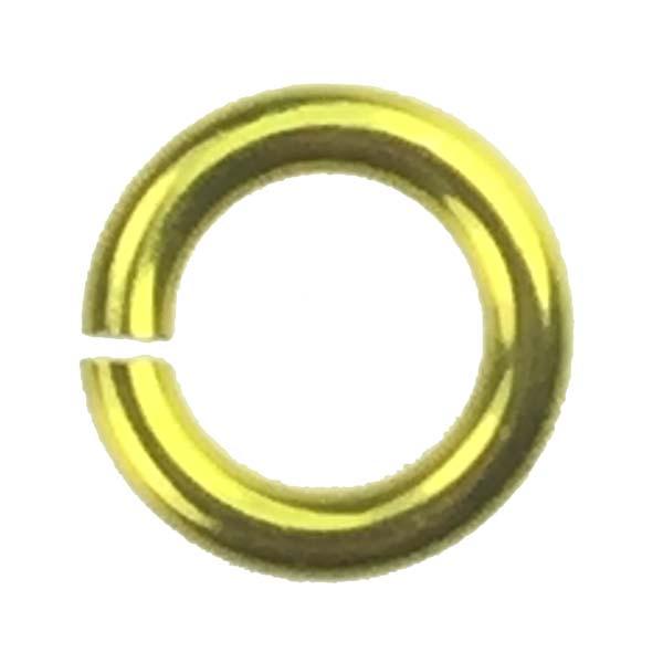 Chartreuse 18 gauge 6.5MM OD Open Anodized Aluminum Jump Ring