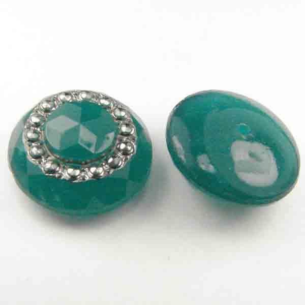 Chrysoprase with Silver Marcasite Detail 15MM