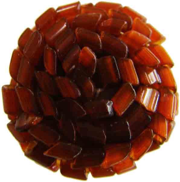 Cinnamon Satin Seeded Dome 21MM_