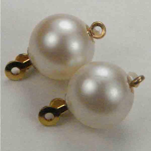 Clasp 10MM Ivory Pearl with Gold