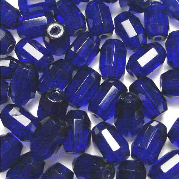 Cobalt 10x6MM Faceted Barrel Cylinder