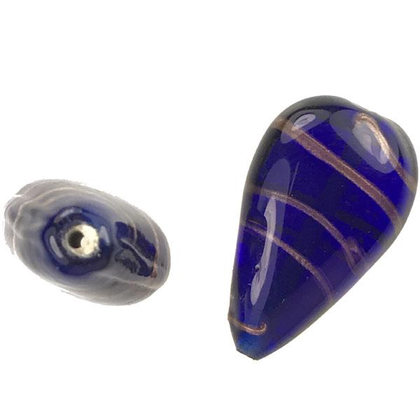 Cobalt 23X14MM Flattened Tear With Aventurine