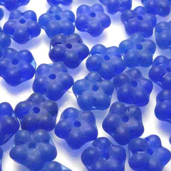 Cobalt 3X7MM Matte Flower