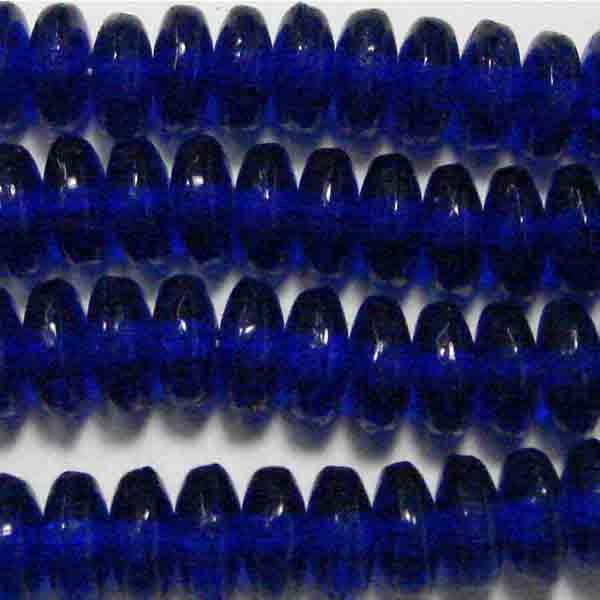 Cobalt 6x3MM Belly Rondelle