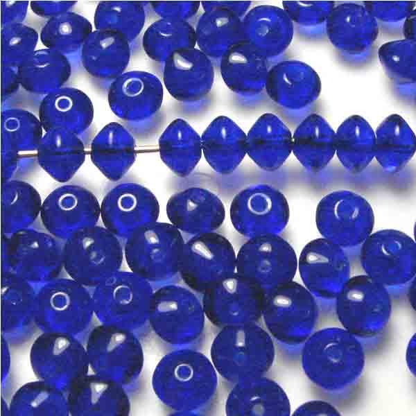 Cobalt 4X5MM Smooth Bicone