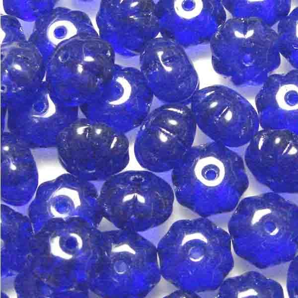 Cobalt 6x8MM Melon Melon Rondelle