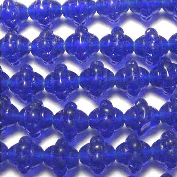 Cobalt 7MM Beaded Lantern Oval