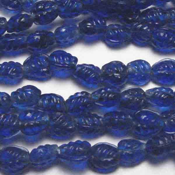 Cobalt 7X5MM Textured Leaf