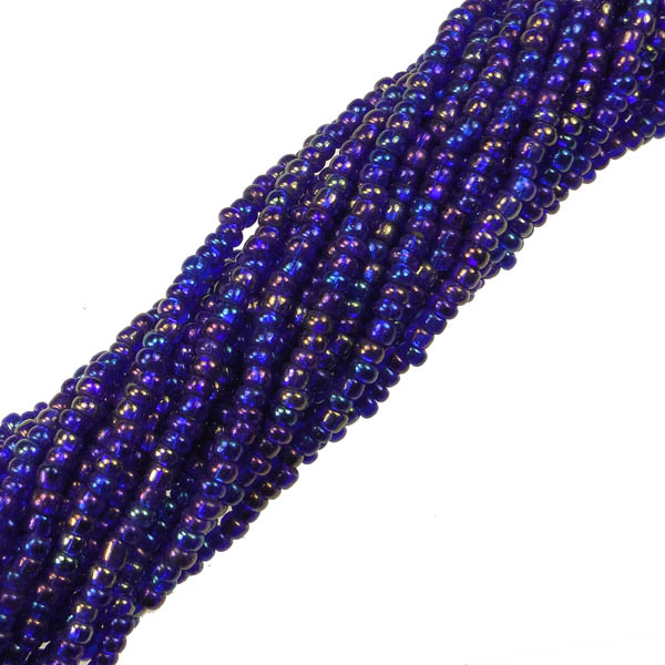 Cobalt AB Silver Lined 11/0 Seed Bead