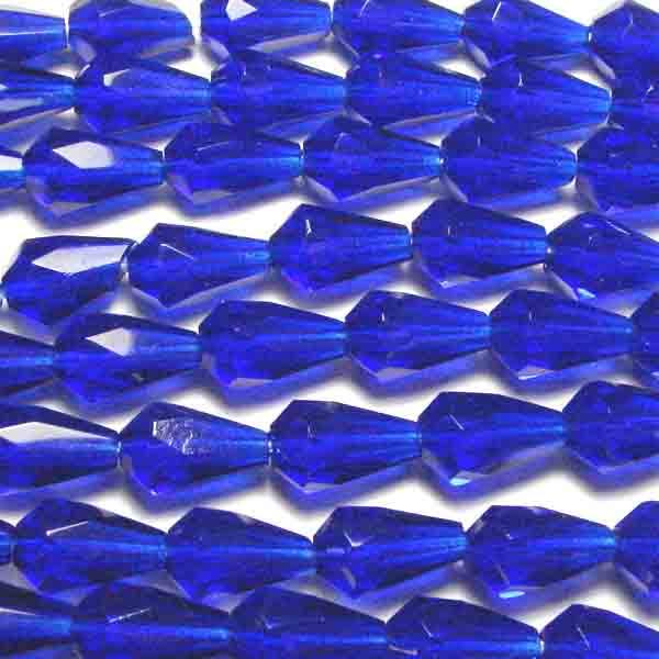 Cobalt Fire Polish Tear 10x7MM