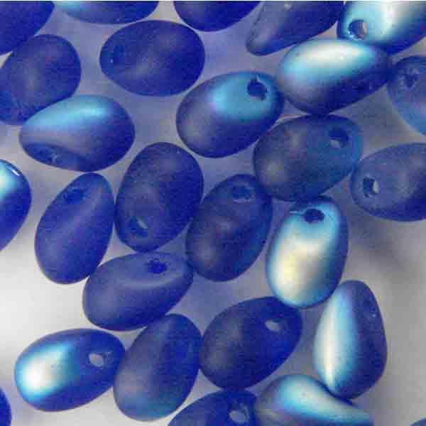 Cobalt Matte AB 6x4MM Tear Drop