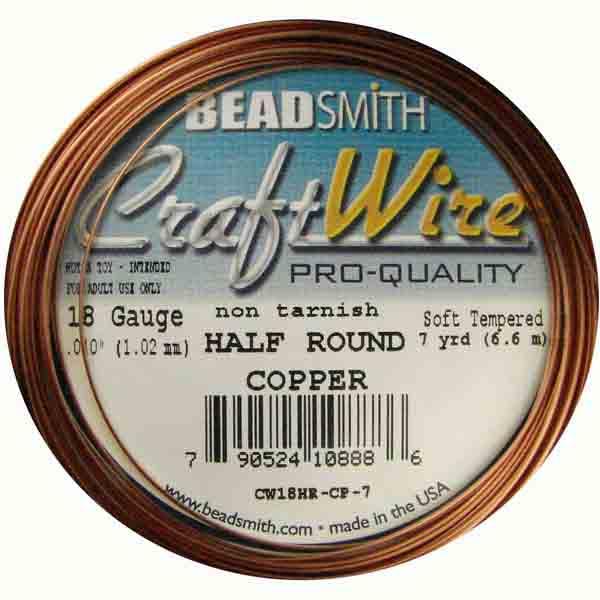 Copper Color 18 Gauge Half Rou