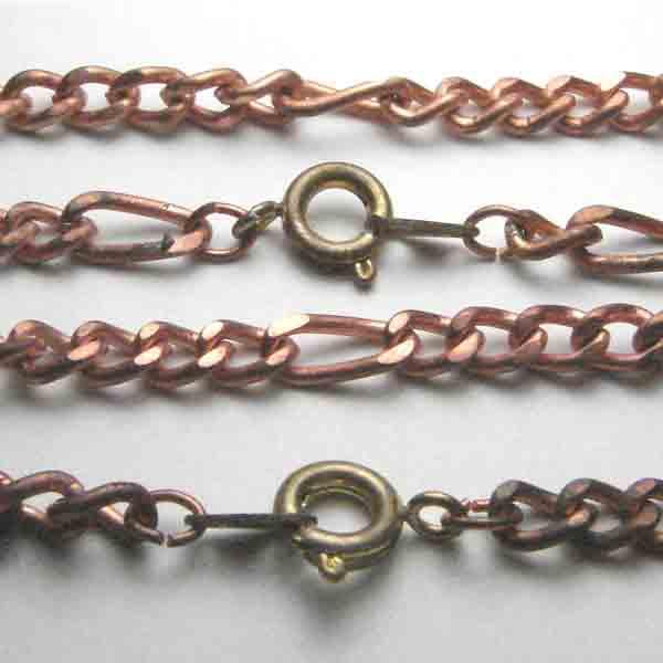 Coppery Brass 18 Inch 4MM Figero Neck Chain