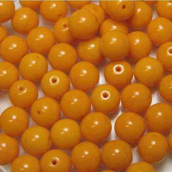 Corn Yellow 8MM Opaque Round Druk Ball