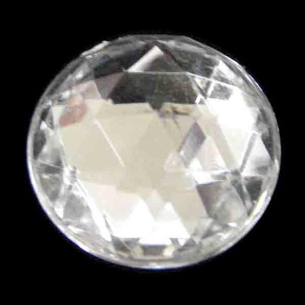 Crystal 18MM Table Cut Acrylic Cabochon