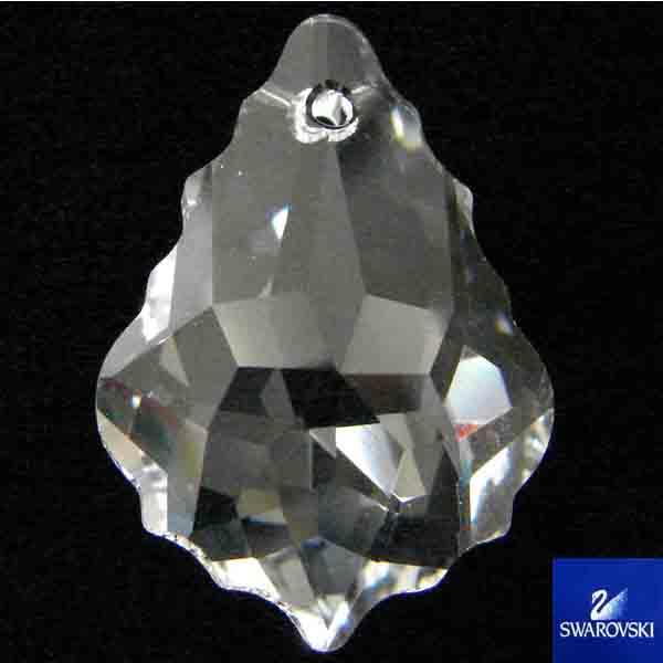 Crystal 22X15 Scalloped Swarovski Pendant