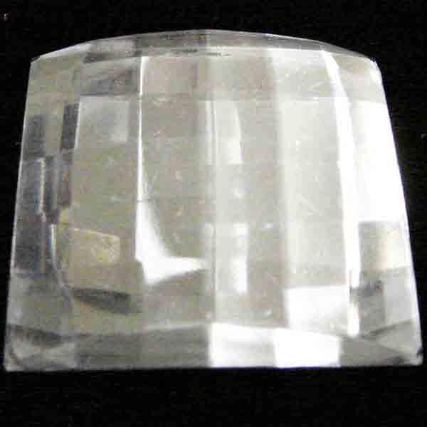 Crystal 25mm Square Plastic Faceted Mirrored Flatback Stone