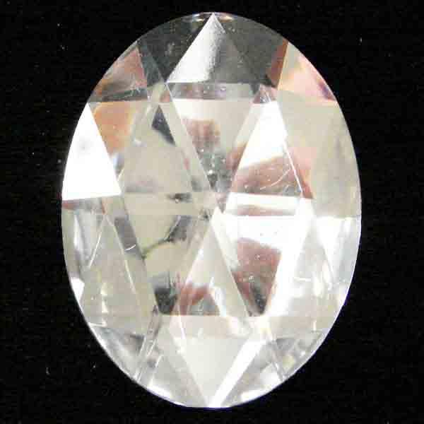 Crystal 40x30MM Table Cut Acrylic Cabochon