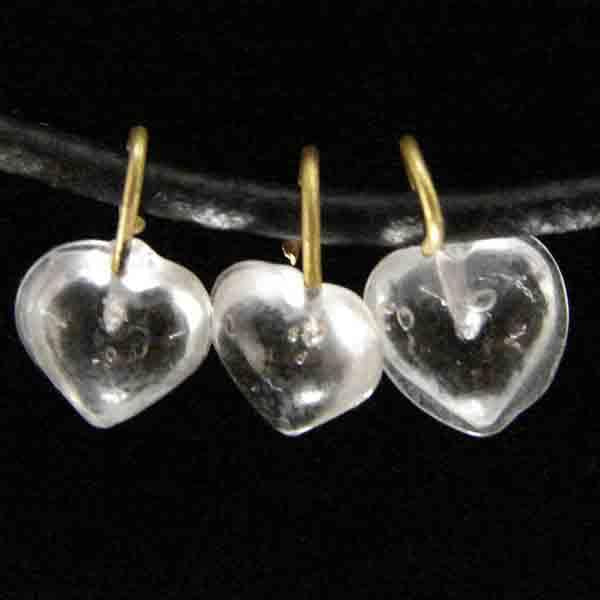 Crystal 6MM Brass Looped Heart