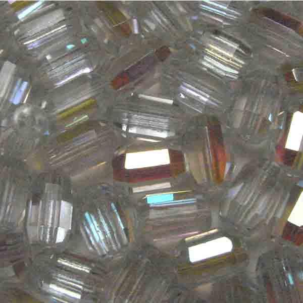 Crystal AB 10x6MM Faceted Barrel Cylinder