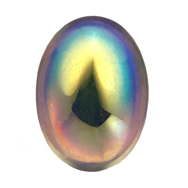 Crystal AB 18x13MM Foiled Back Cabochon