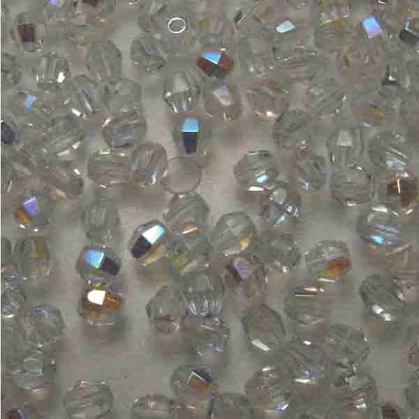 Crystal AB 4MM Fire Polish Bicone