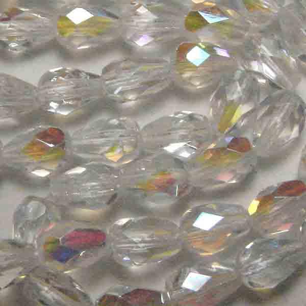 Crystal AB 7X5MM Fire Polish Tear