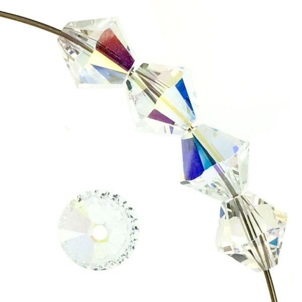 Crystal AB 8MM Swarovski Bicone