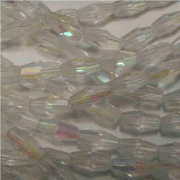 Crystal AB Cut 8x4MM Bicone