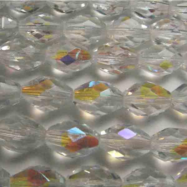 Crystal AB 11X7MM Fire Polish Oval