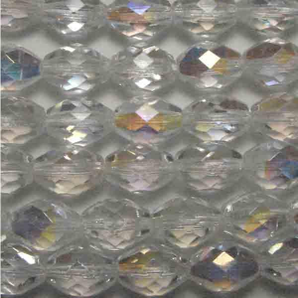Crystal Ab 12X9MM Fire Polish Oval
